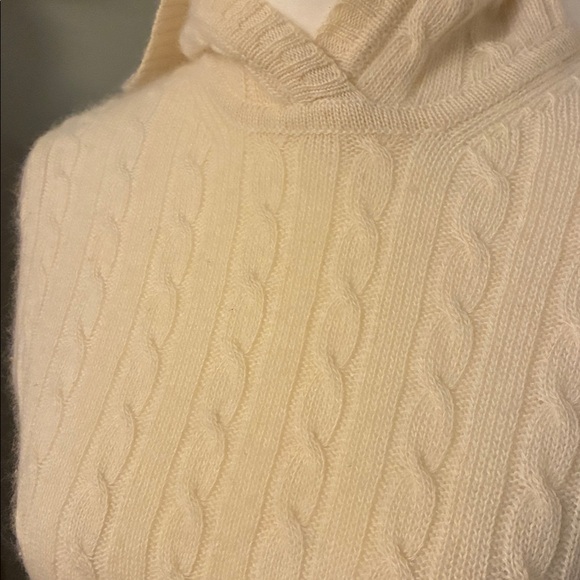 Vintage J. Crew Cable Knit Hoodie Sweater - Picture 2 of 6